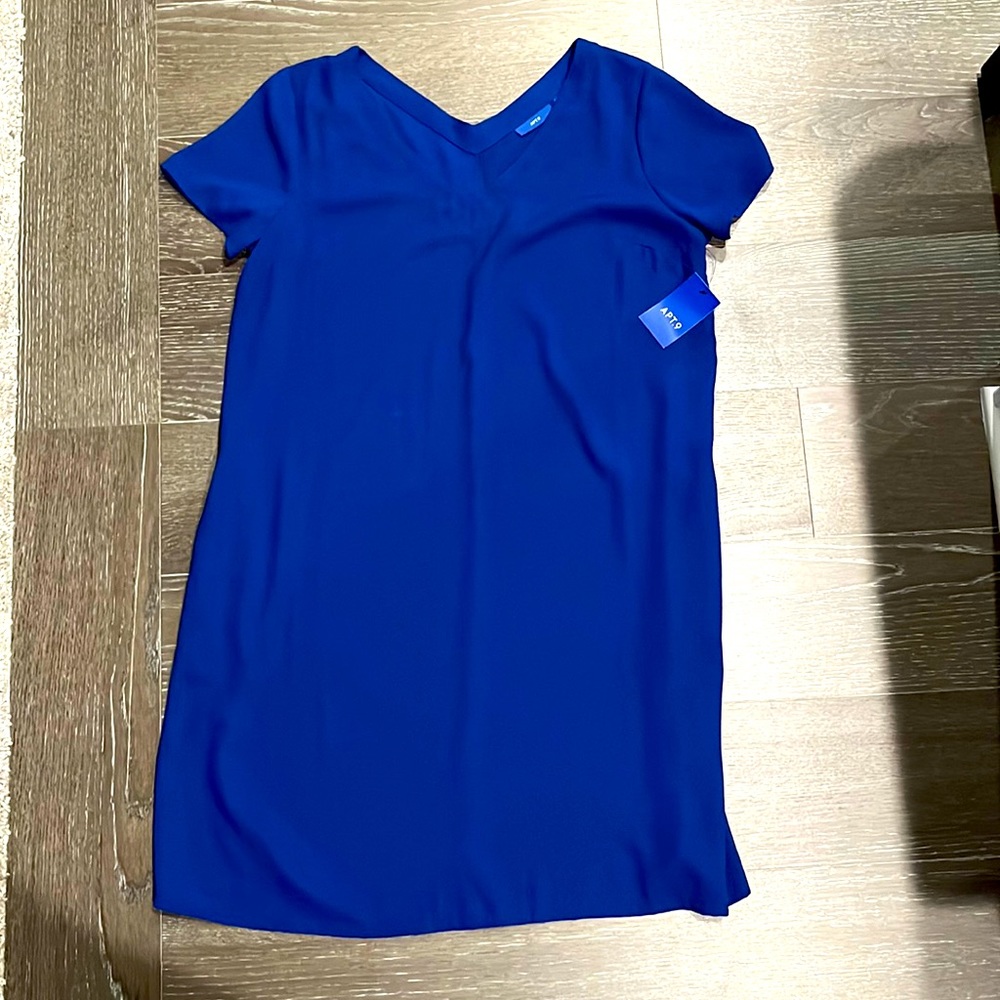 Apt. 9 Blue V-Neck Dress